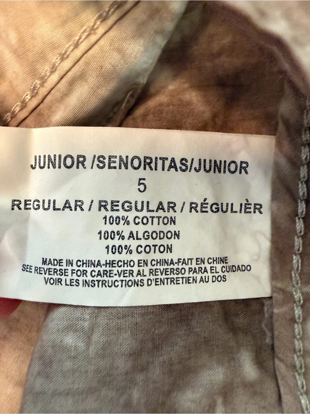L.E.I. Tie-Dye Cotton Bermuda Shorts in Neutral Brown by L by Livi